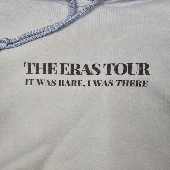 Taylor Swift Hoodie Large Blue The Eras Tour Pop Concert Music Swifty Band Y2K - Picture 3 of 13